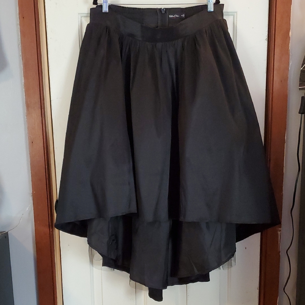 Retro Chic Black Women's Skirt